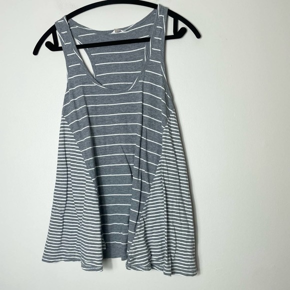 Fossil Gray Striped Tank - Picture 1 of 4
